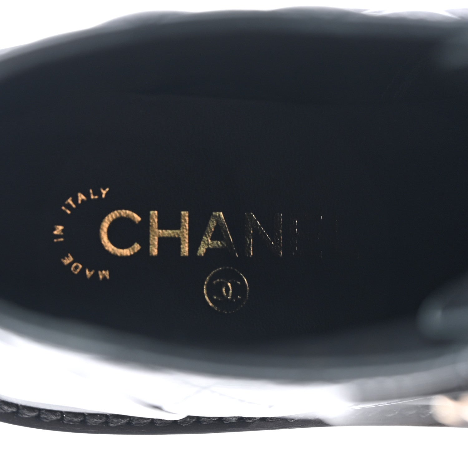 Chanel Shiny Calfskin Quilted Lace Up Combat Boots 40.5 Black 6 of 9