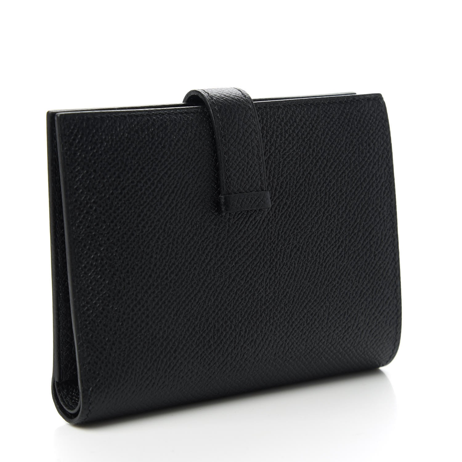 Hermes Epsom Bearn Compact Wallet Black 3 of 10