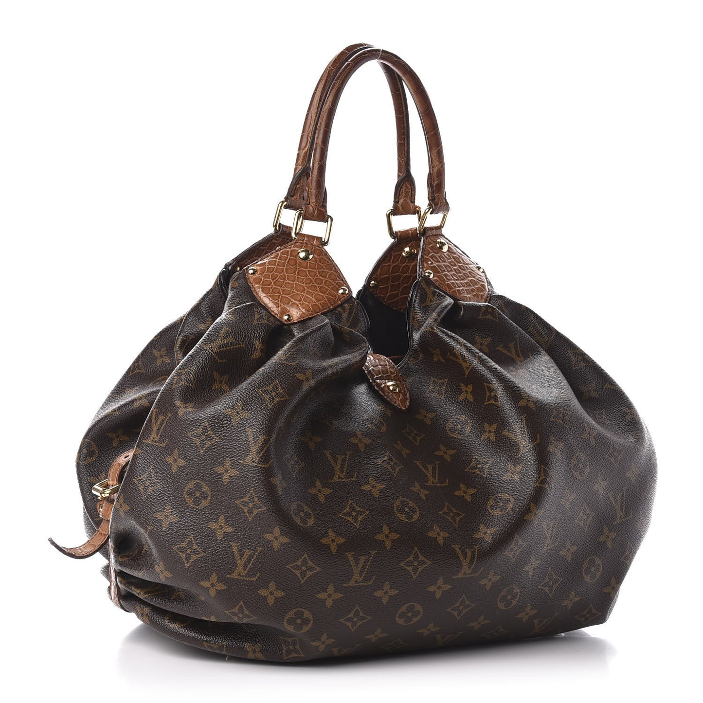 Monogram Alligator Trim Mahina XL