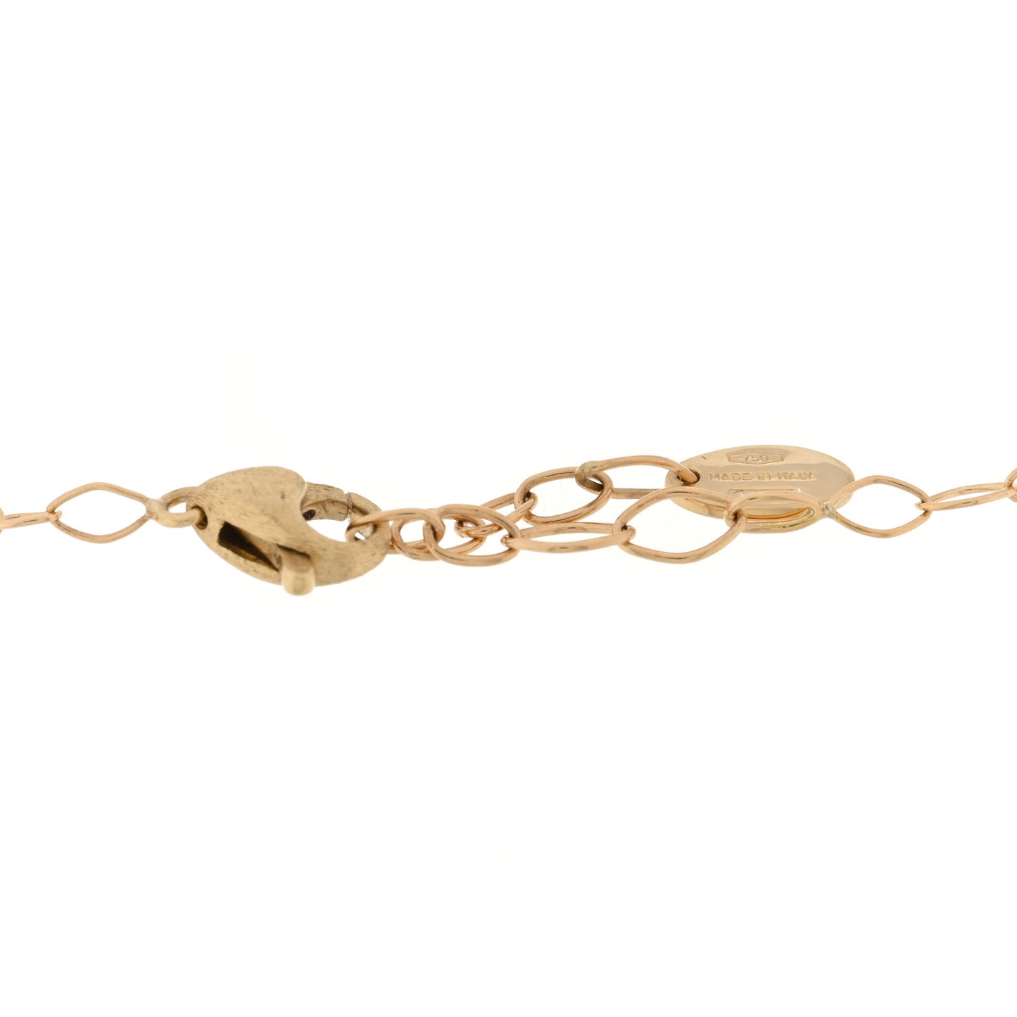 18K Yellow White Gold Diamond Lunaria Petite Double Leaf Bracelet