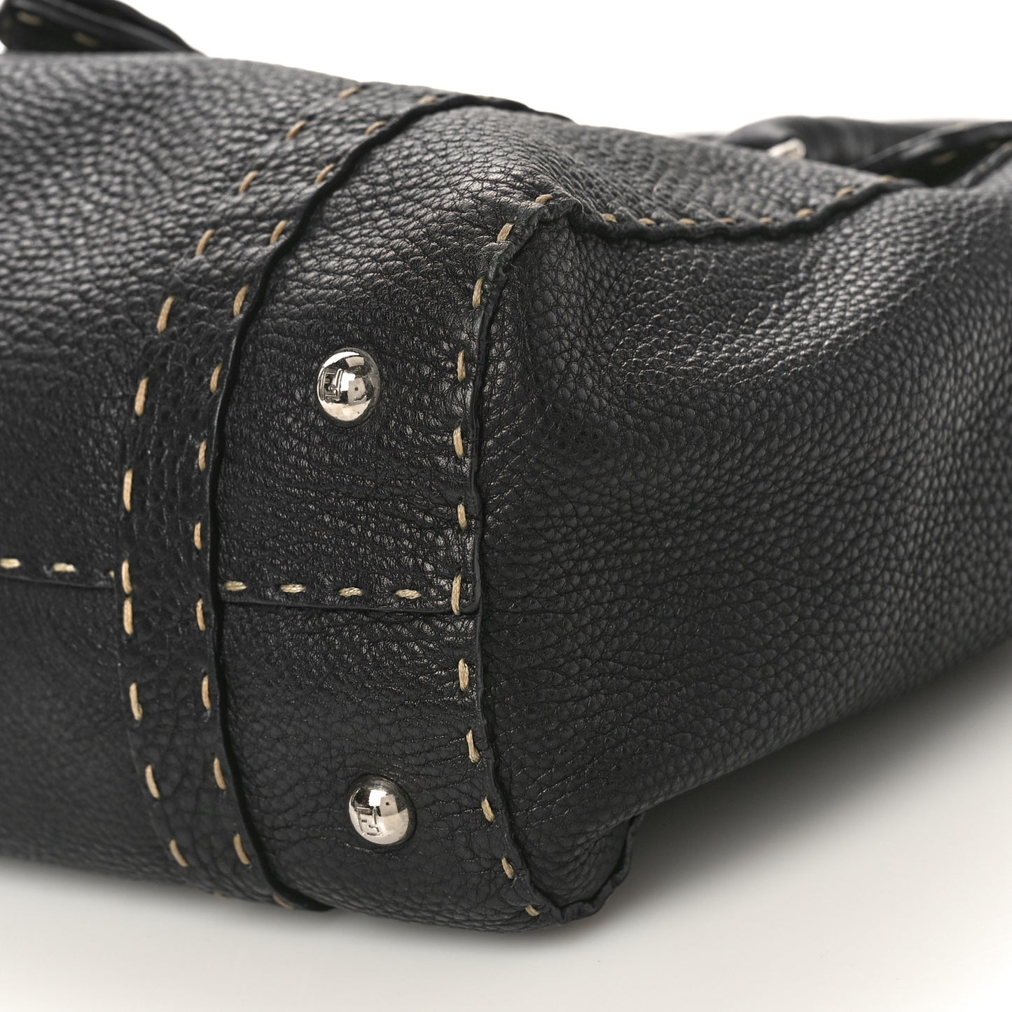 Cuoio Romano Selleria Medium Linda Satchel Black