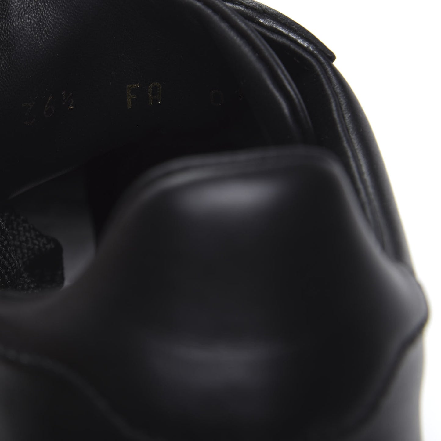 Calfskin Time Out Sneakers 36.5 Black