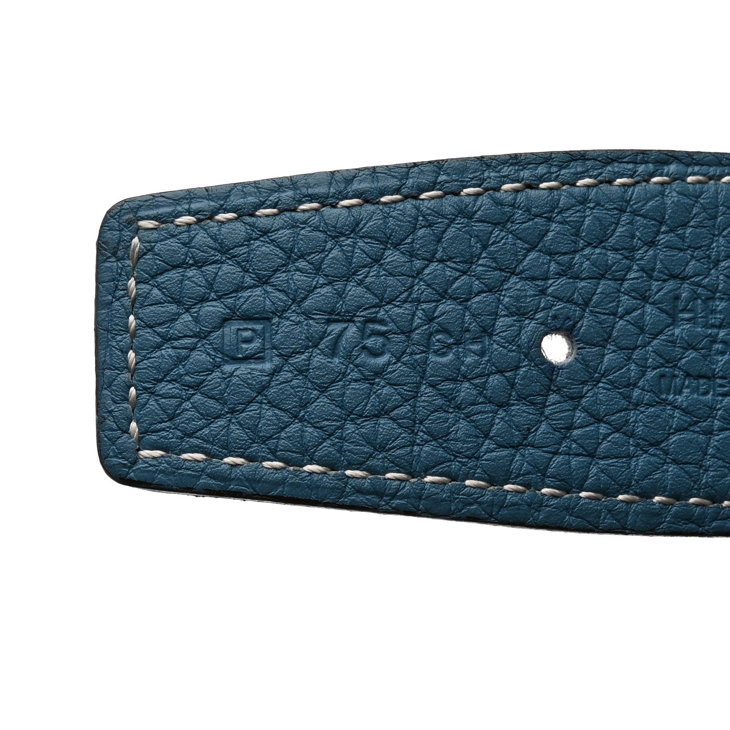 Hermes Box Togo Collier De Chien CDC Belt 95 38 Blue Jean 8 of 8