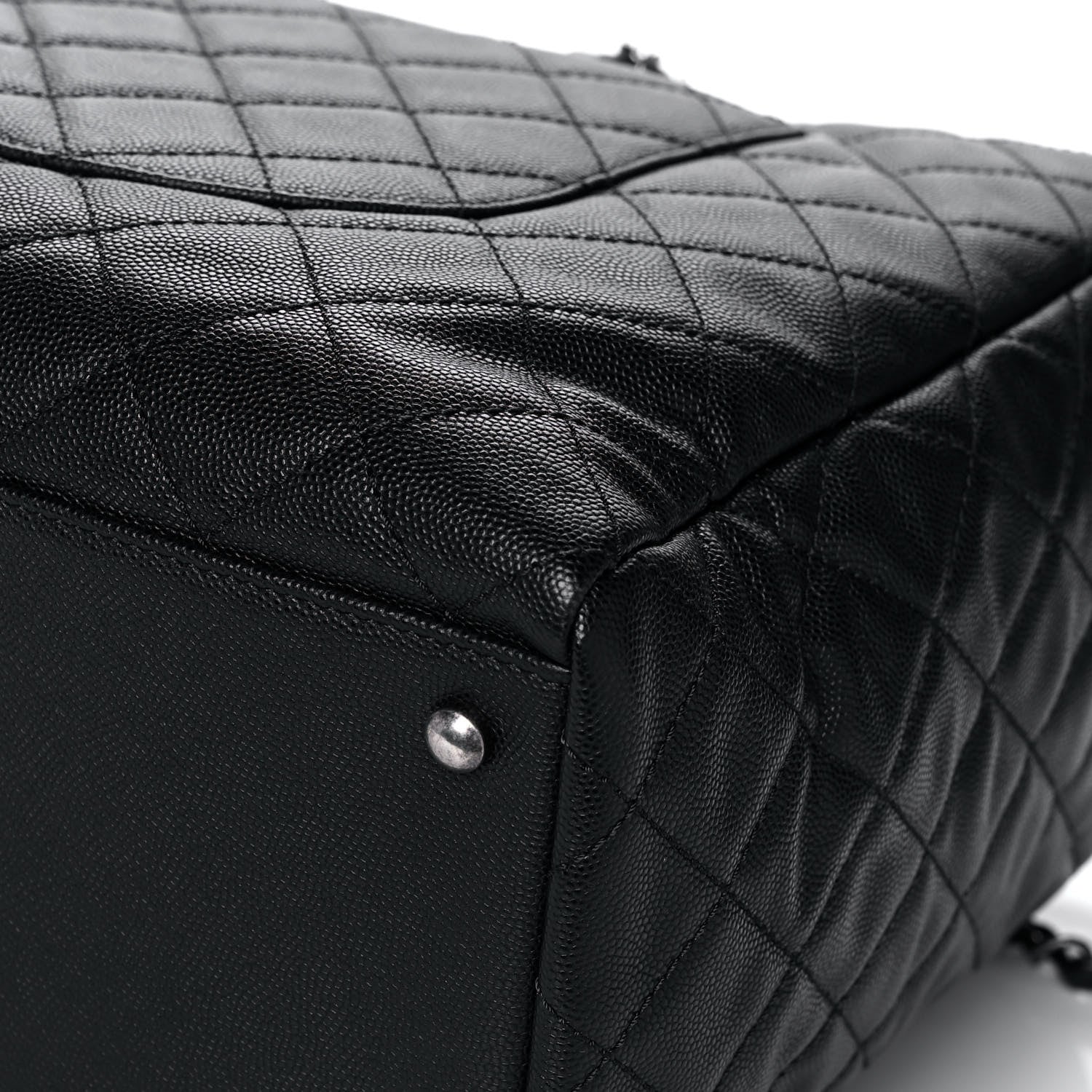 Chanel Caviar Quilted Large Coco Handle Shopping Tote Black 15 of 16