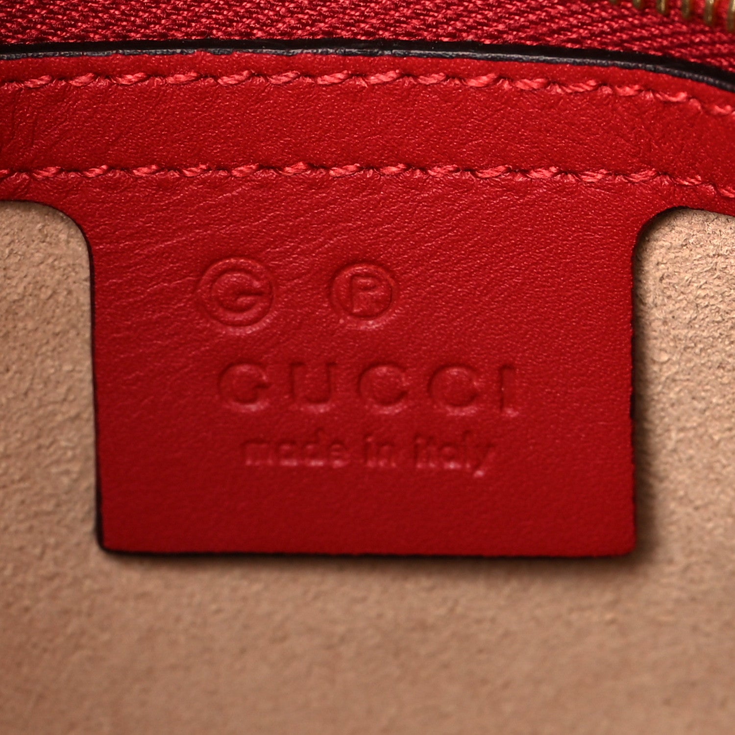 Gucci GG Supreme Monogram Blooms Small Boston Beige Blue Navy Hibiscus Red 6 of 12
