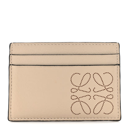 Loewe Calfskin Anagram Card Holder Light Oat Tan 1 of 7