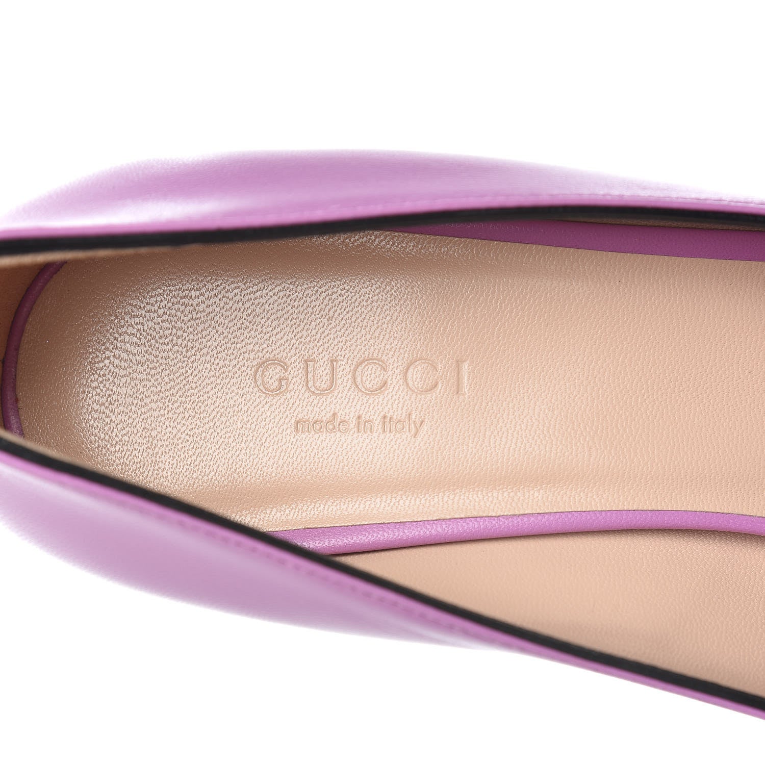 Gucci Malaga Kid GG Marmont Fringe 50mm Loafer Pumps 37 Candy Mousse 7 of 9