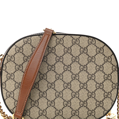 Gucci GG Supreme Monogram Cuoio Toscano Mini Chain Shoulder Bag Beige Ebony Cuir 8 of 11
