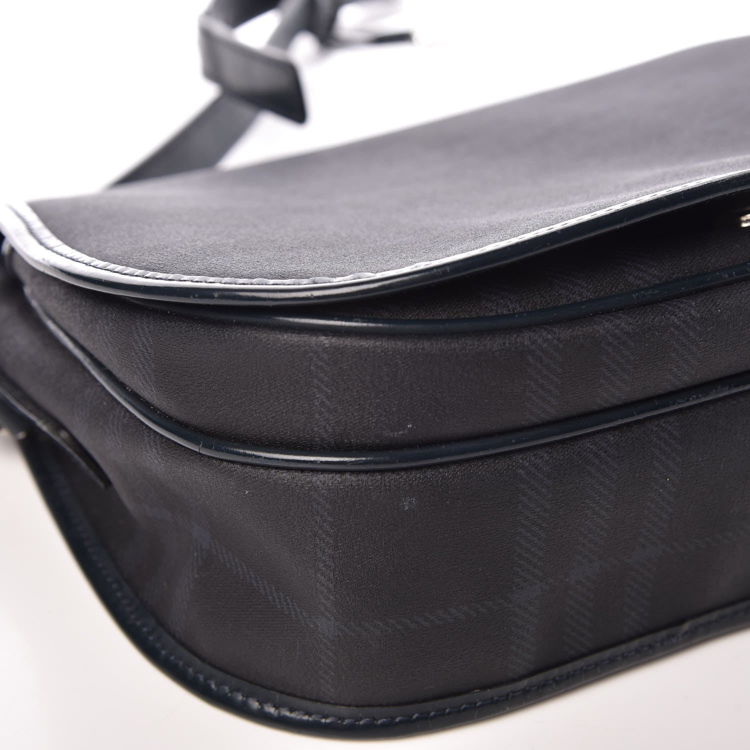 Burberry London Check Crossbody Messenger Bag Charcoal Navy 14 of 18