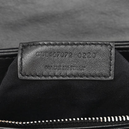 Saint Laurent Calfskin Y Quilted Monogram Toy Loulou Crossbody Bag Black 7 of 11