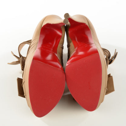 Christian Louboutin Nappa Madame Butterfly Booty 150 Ankle Boots 37 Beige 5 of 7