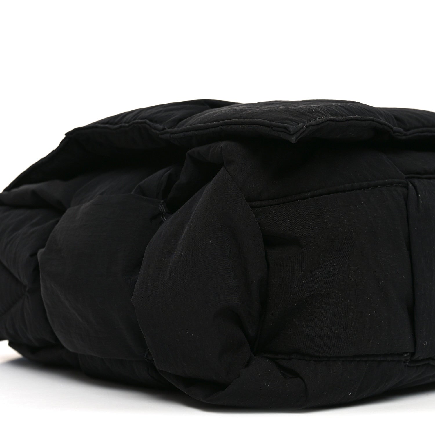 Bottega Veneta Nylon Intrecciato Padded Tech Maxi Cassette Bag Black 9 of 10
