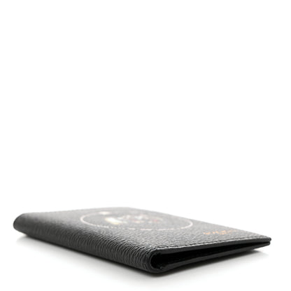Givenchy Textured Coated Canvas Monkey Brother Print Folding Card Holder Black 4 of 9