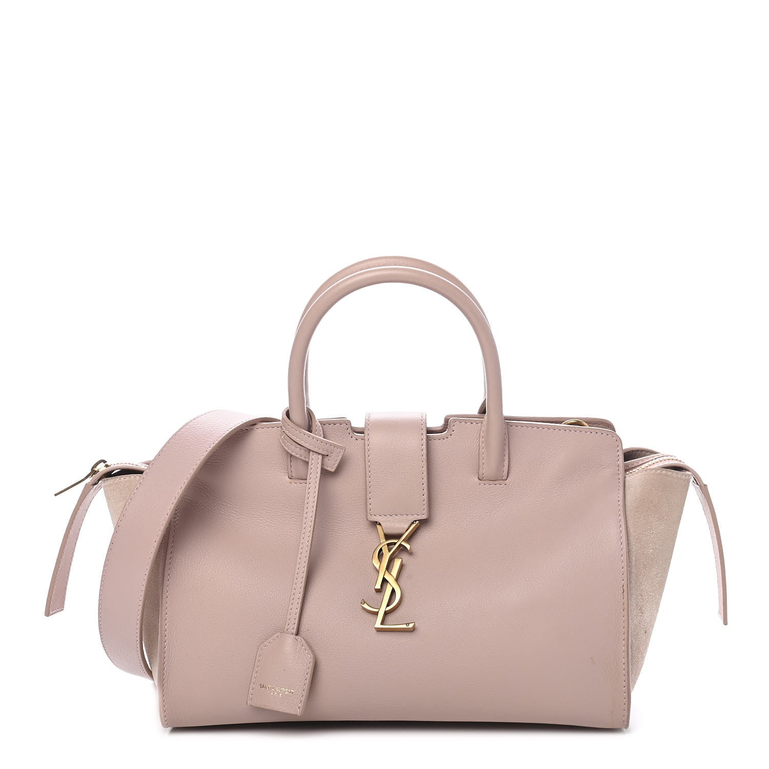 Saint Laurent Calfskin Suede Baby Monogram Downtown Cabas Light Pink 1 of 13