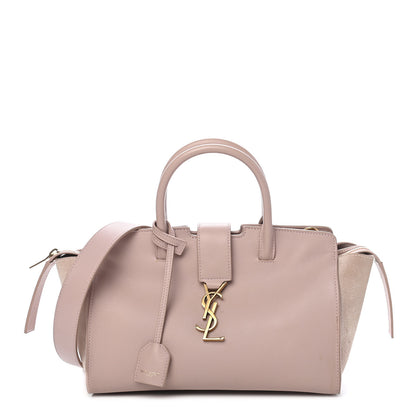 Saint Laurent Calfskin Suede Baby Monogram Downtown Cabas Light Pink 1 of 13