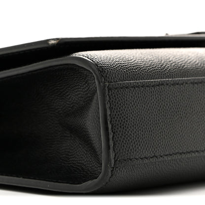 Saint Laurent Grain De Poudre Medium Classic Monogram Monochrome Kate Satchel Black 9 of 14