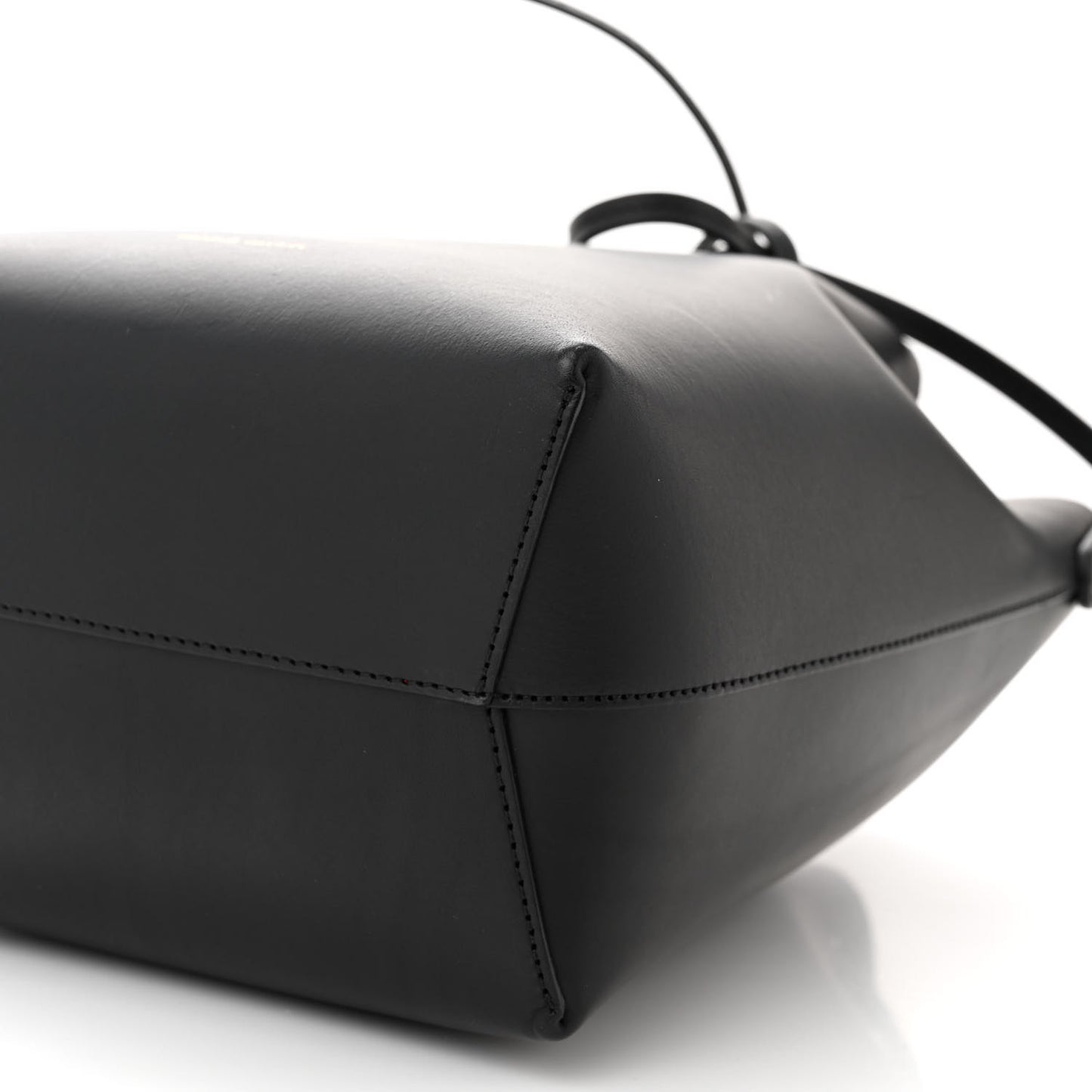 Calfskin Mini Bucket Bag Black Flamma