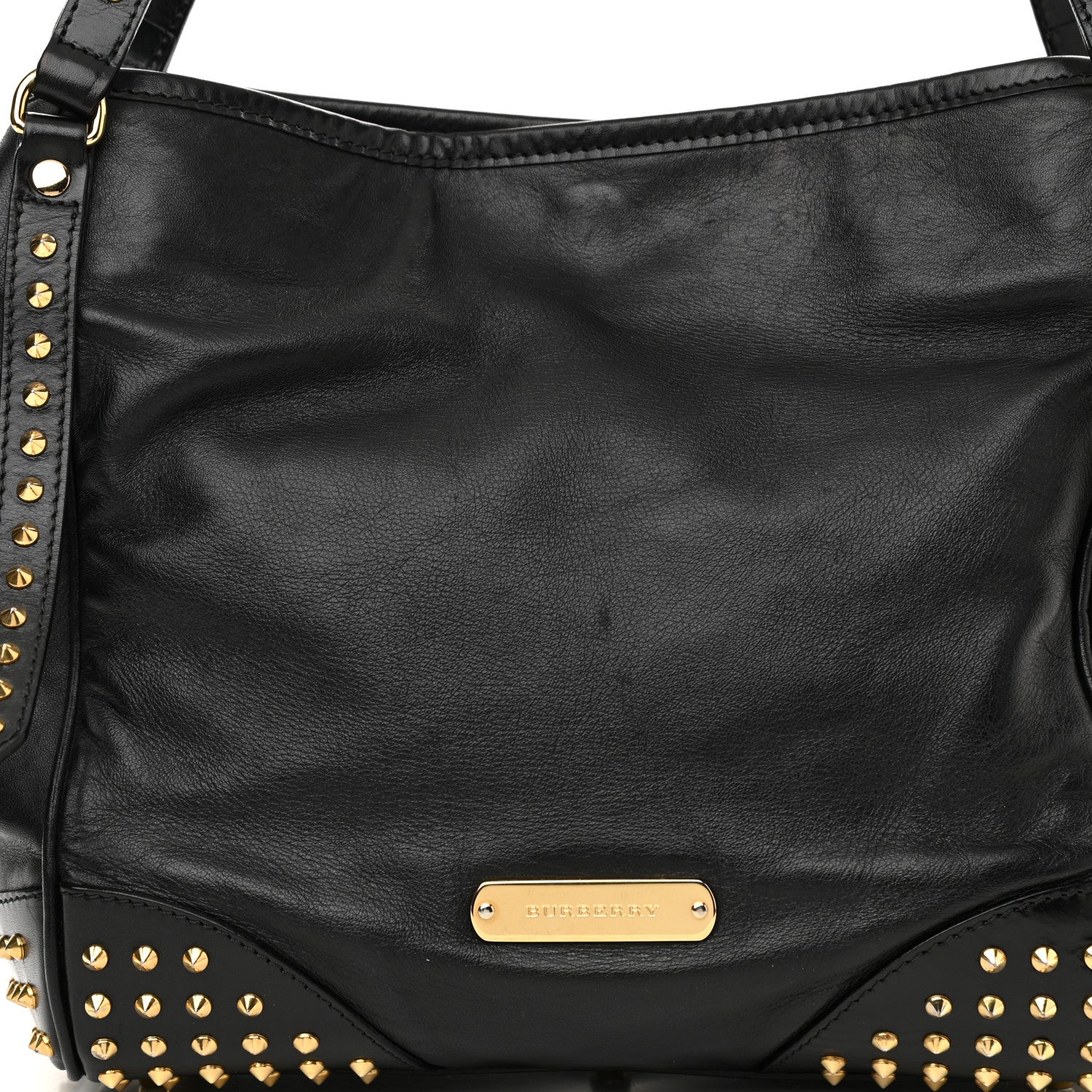 Burberry Lambskin Bridle Studs Small Canterbury Tote Black 9 of 12
