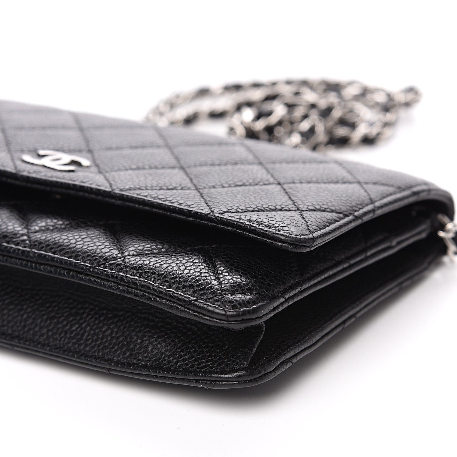 Chanel Caviar Quilted Wallet On Chain WOC Black 10 of 11