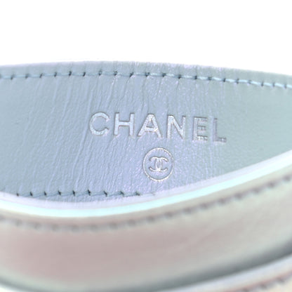 Chanel Iridescent Calfskin Quilted Card Holder Light Blue 7 of 8