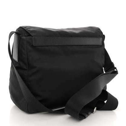 Prada Re-Nylon Vela Saffiano Pocket Single Buckle Messenger Shoulder Bag Black 3 of 13