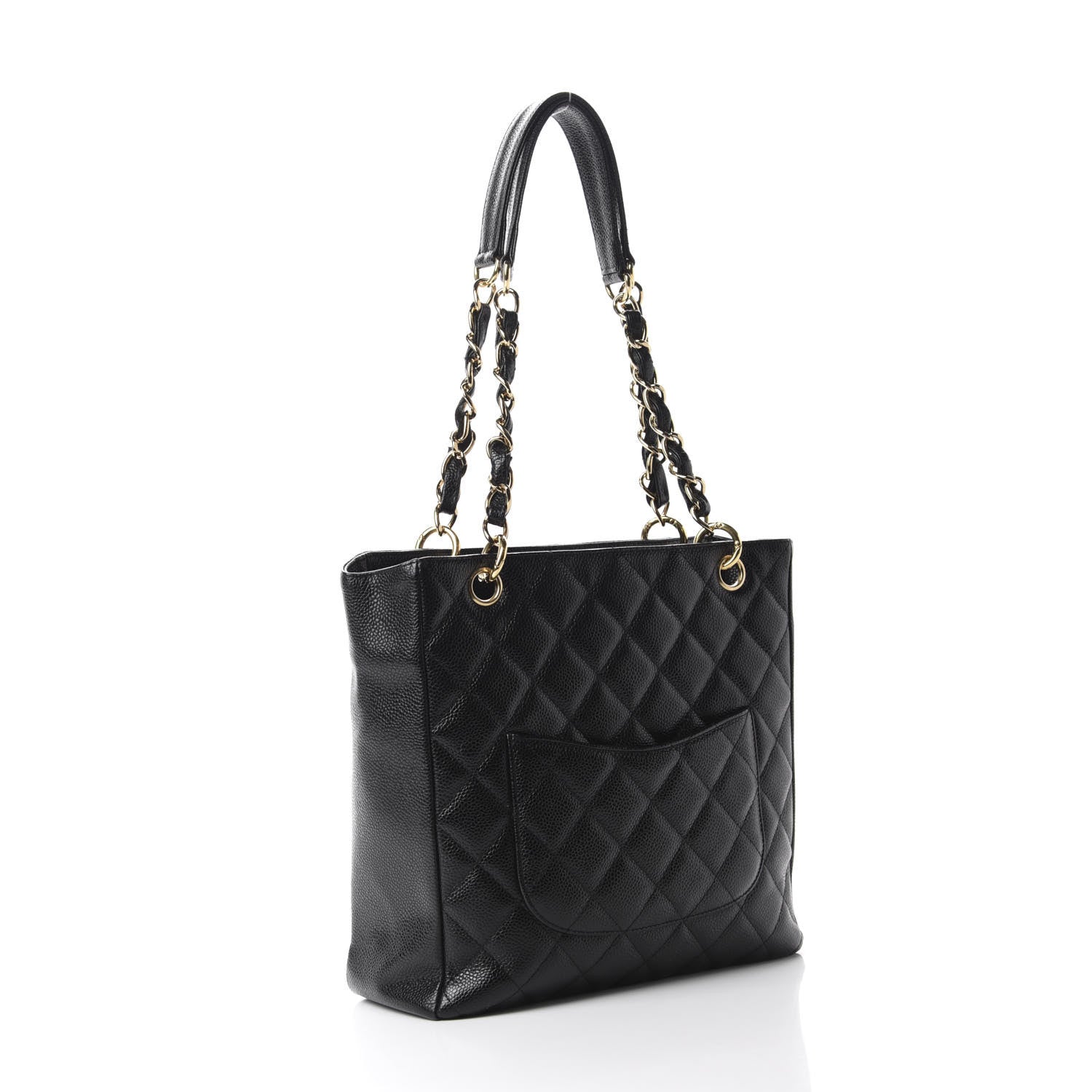 Chanel Caviar Quilted Petit Shopping Tote PST Black 3 of 10