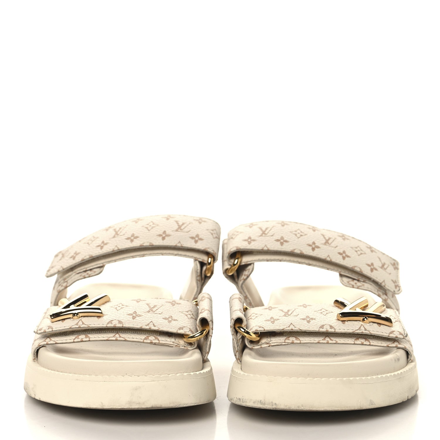 Louis Vuitton Monogram LV Sunset Comfort Flat Sandals 37 Dune