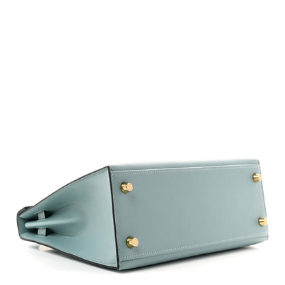 Hermes Madame Calfskin Kelly Sellier 25 Ciel 4 of 11