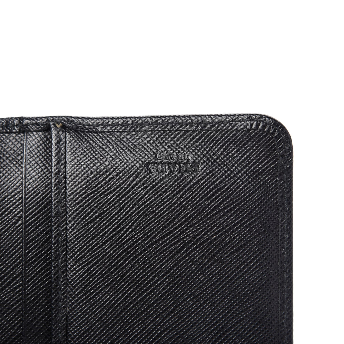 Saffiano Metal Compact Wallet Black