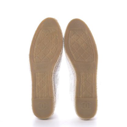 Chanel Patent Sequin CC Espadrilles 42 White 7 of 12