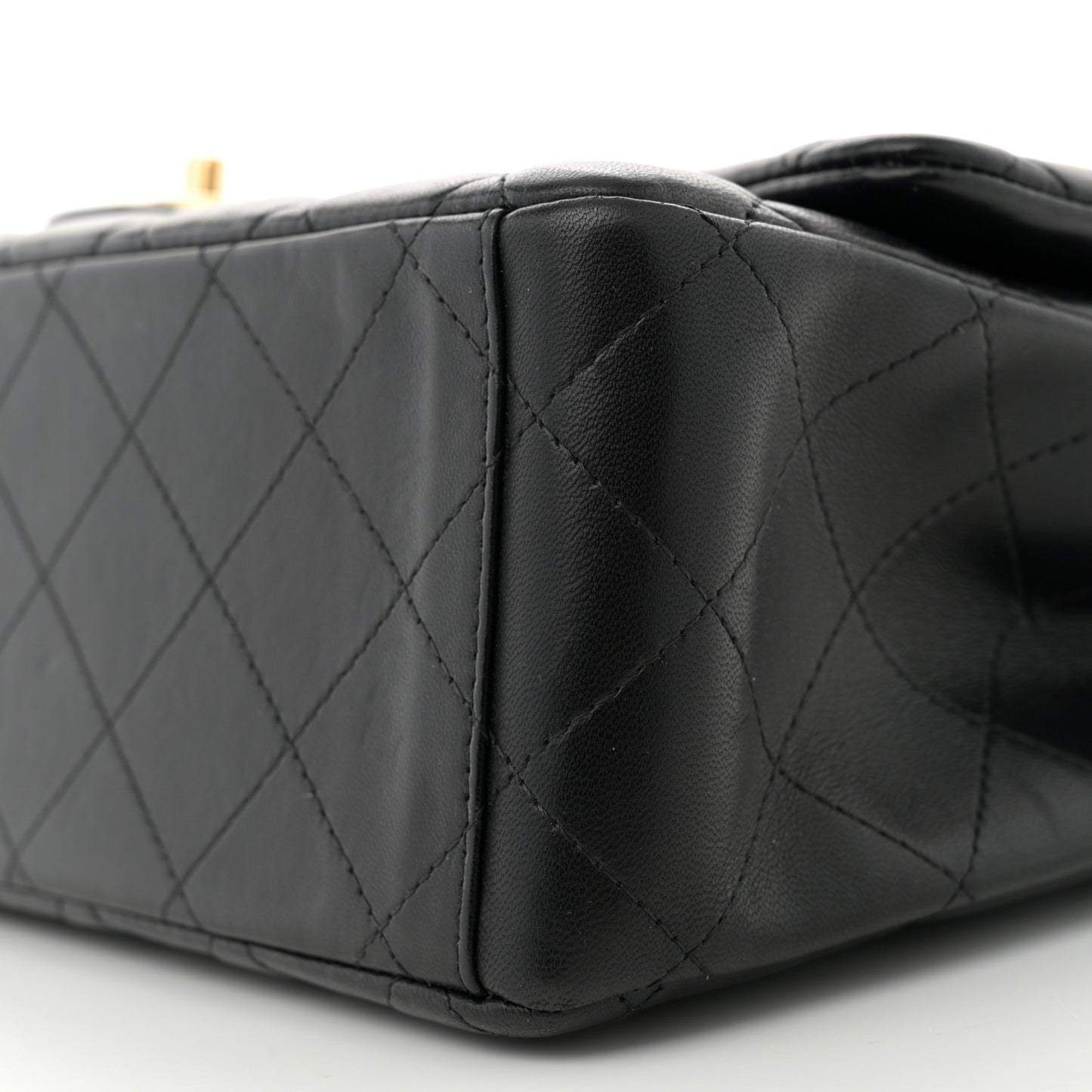 Lambskin Quilted Maxi Double Flap Black
