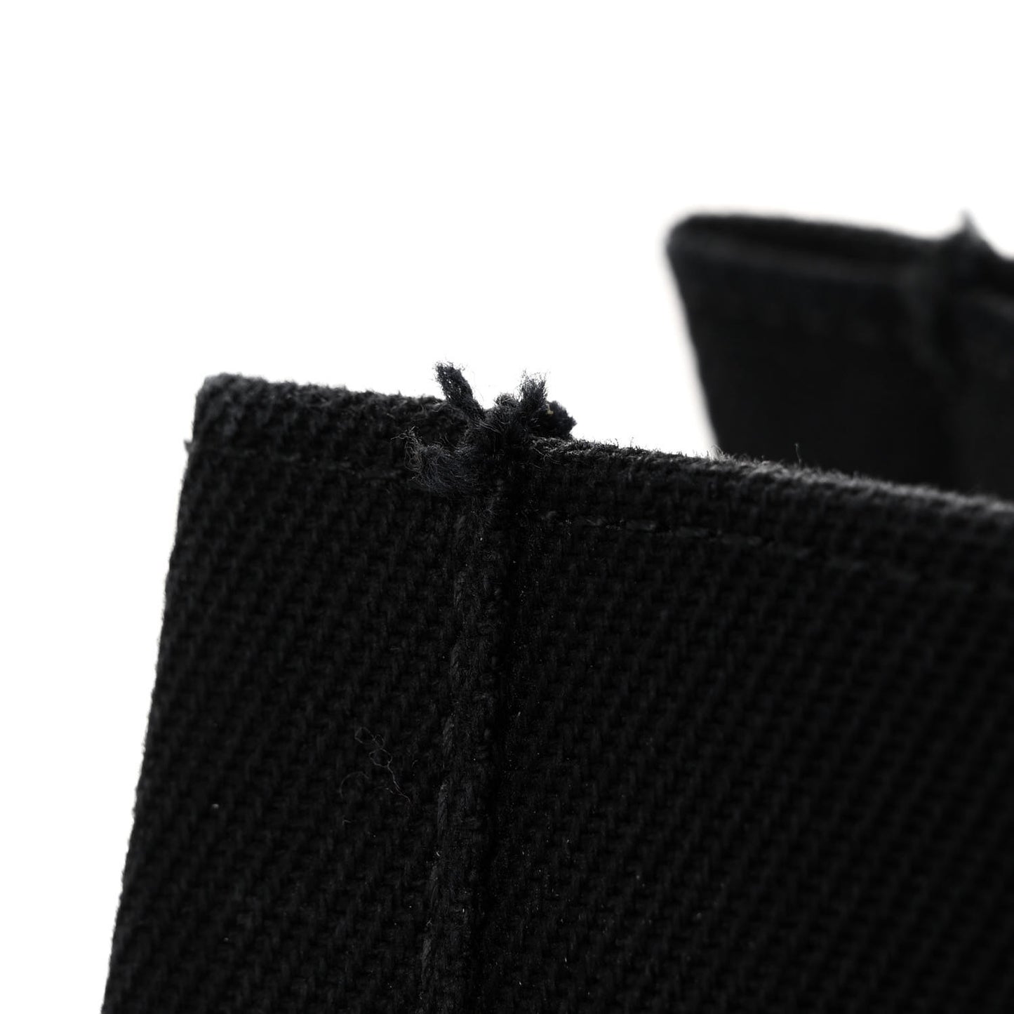 Linen Calfskin Rive Gauche Tote Black