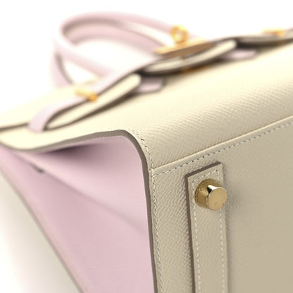 Hermes Epsom Horseshoe Birkin Sellier 25 Craie Mauve Pale 9 of 13