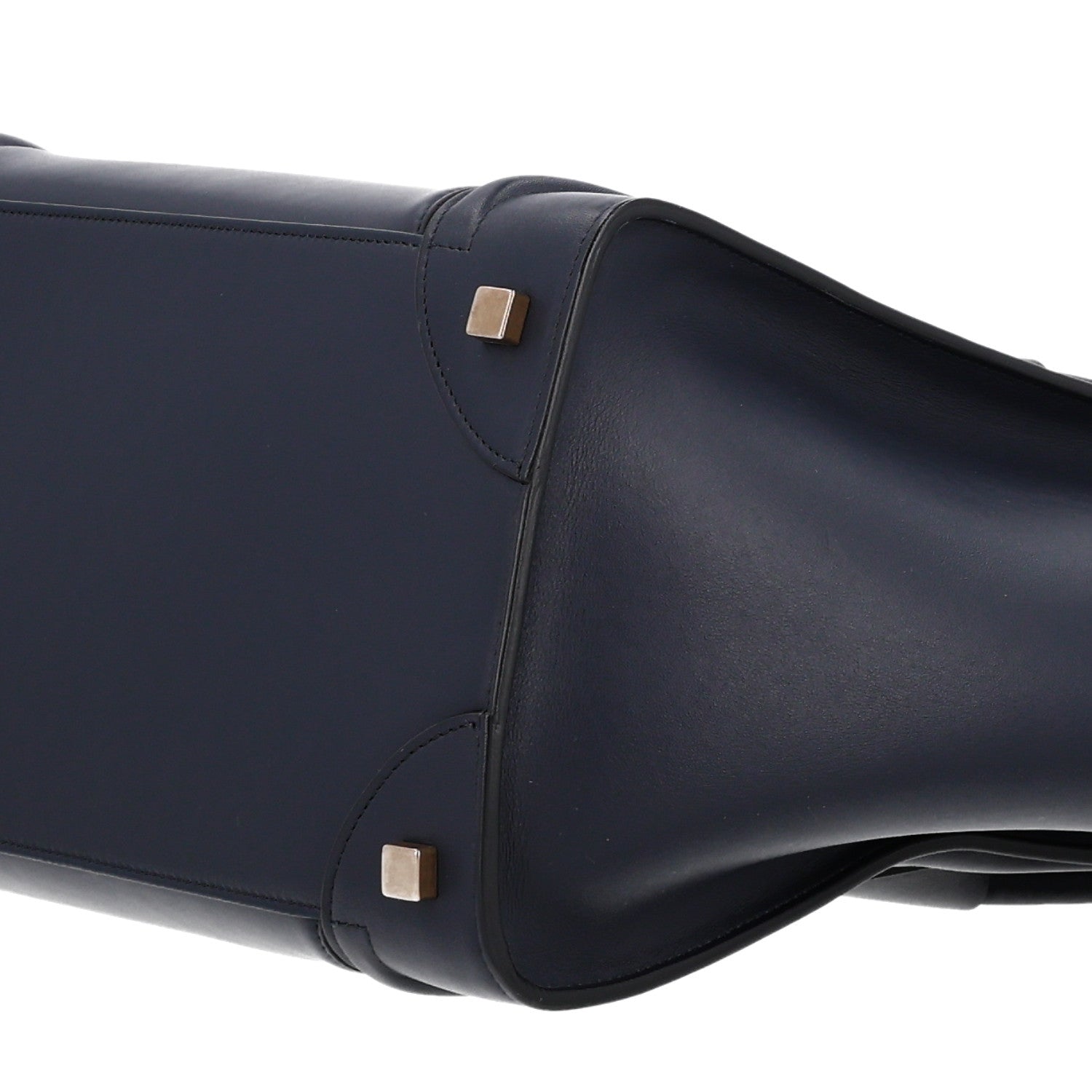 Celine Satin Debossed Calfskin Mini Luggage Navy Blue 10 of 10