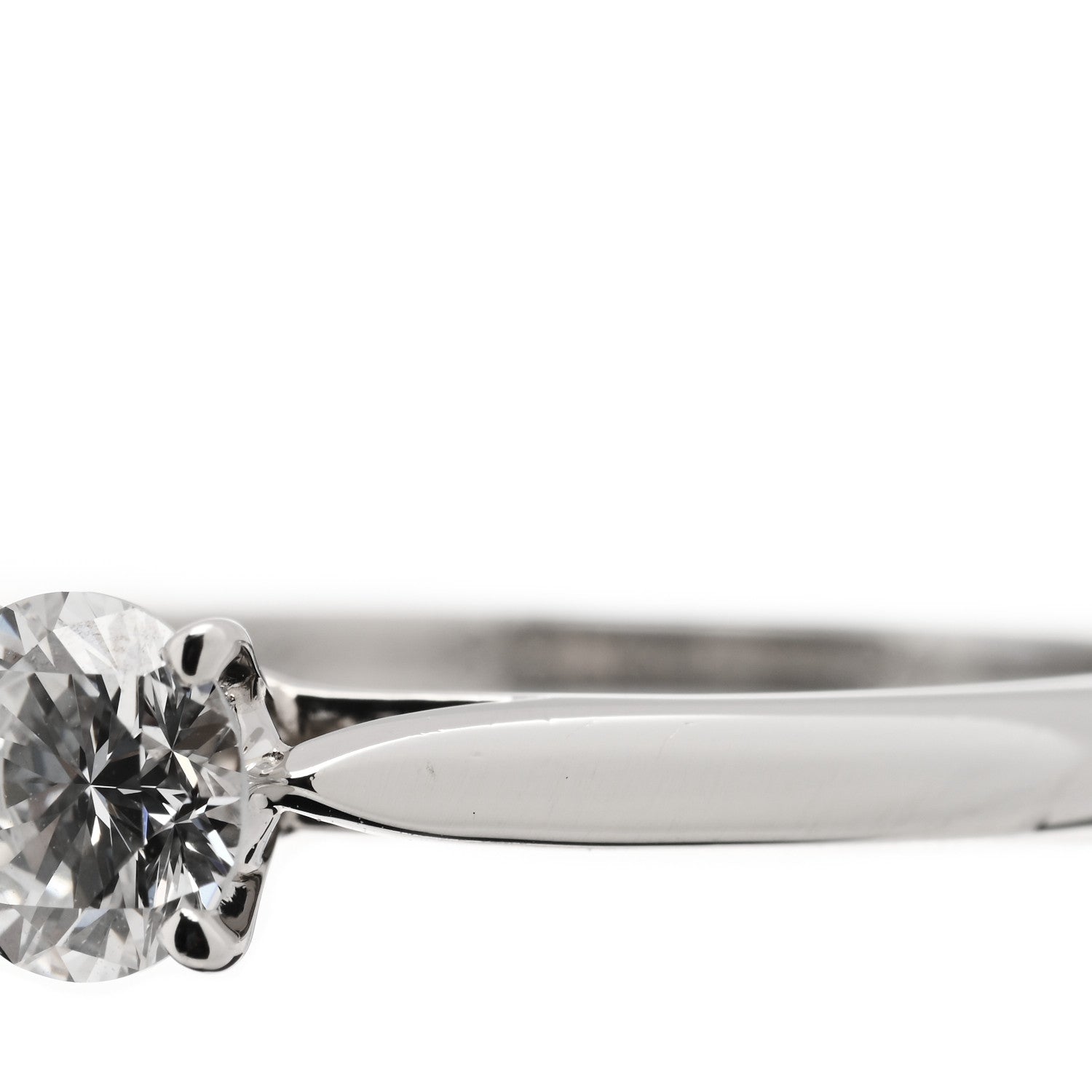 Cartier Platinum Diamond .36ct Solitaire Engagement Ring 48 4.5 5 of 5