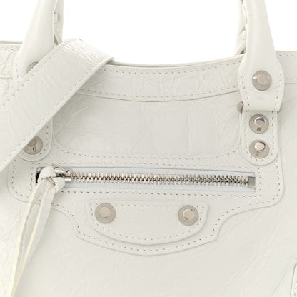 Balenciaga Agneau Arena Silver Hardware Small Le City Optic White 8 of 12