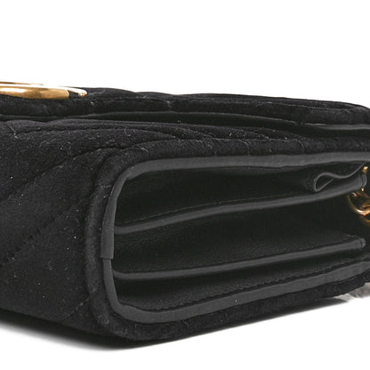 Gucci Velvet Matelasse GG Marmont Chain Wallet Black 10 of 10