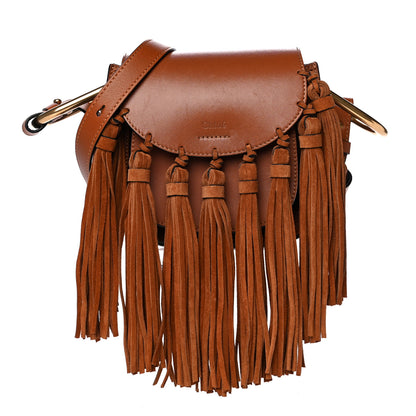 Chloe Calfskin Hudson Fringe Shoulder Bag Caramel 1 of 12