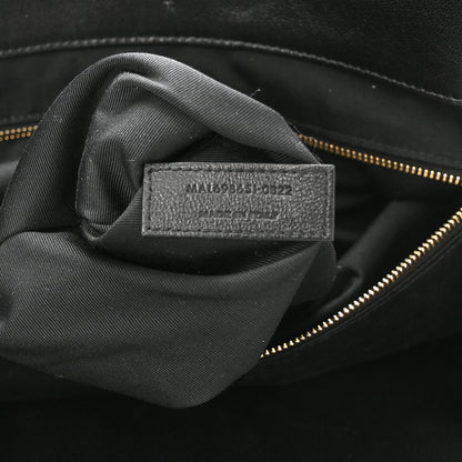 Saint Laurent Lambskin Quilted Maxi Icare Shopping Tote Black 8 of 12