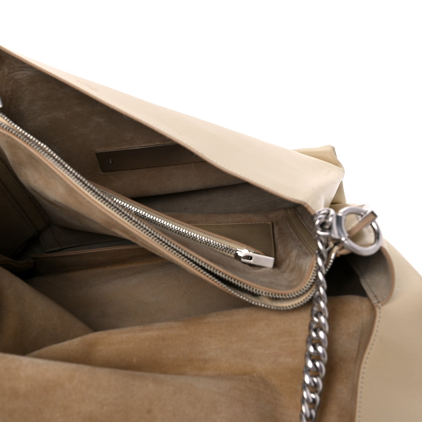 Smooth Calfskin Blade Chain Flap Vanilla
