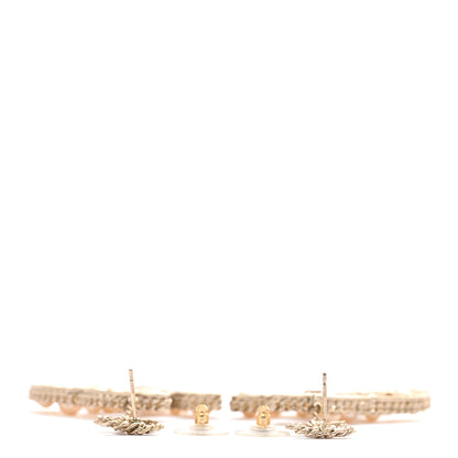 Chanel Pearl Chain Large CC Earrings Gold 3 of 5
