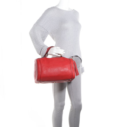 Gucci Pebbled Calfskin Medium Soho Boston Red 2 of 7