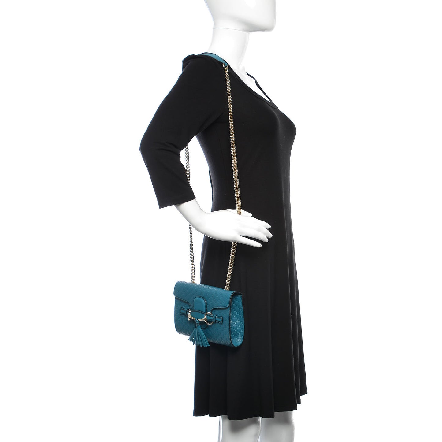 Microguccissima Mini Emily Shoulder Bag Deep Cobalt