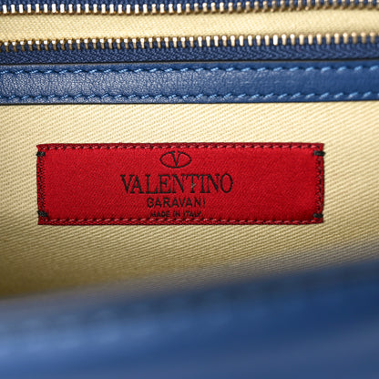 Valentino Garavani Vitello Medium Glam Lock Rockstud Flap Indigo 6 of 8