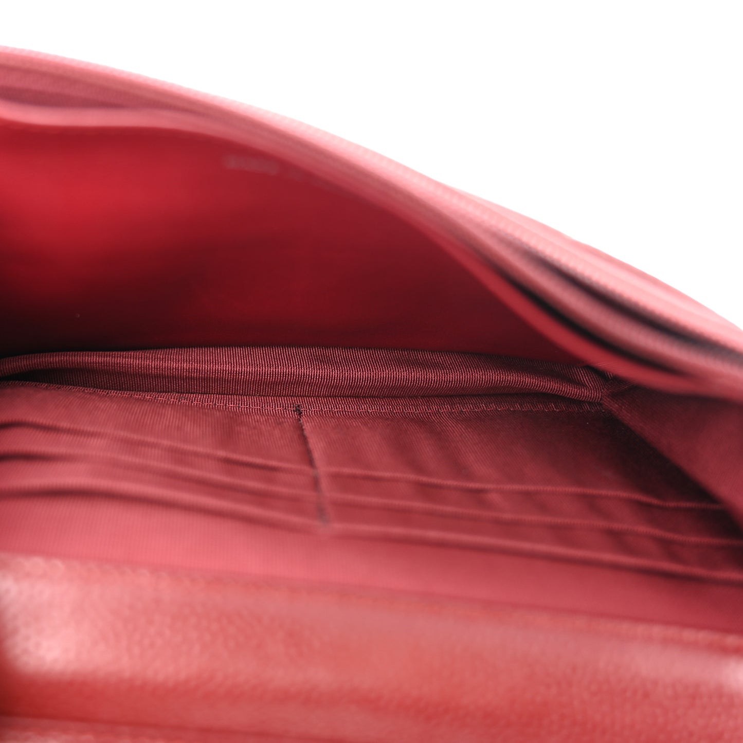 Caviar Quilted Wallet on Chain WOC Dark Red