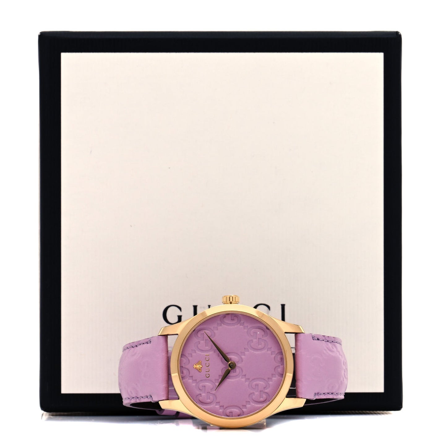 Stainless Steel Calfskin 38mm G-Timeless Quartz Watch Lilac