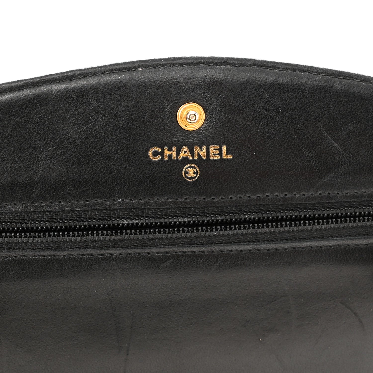 Chanel Caviar Timeless CC Wallet On Chain WOC Black 6 of 12