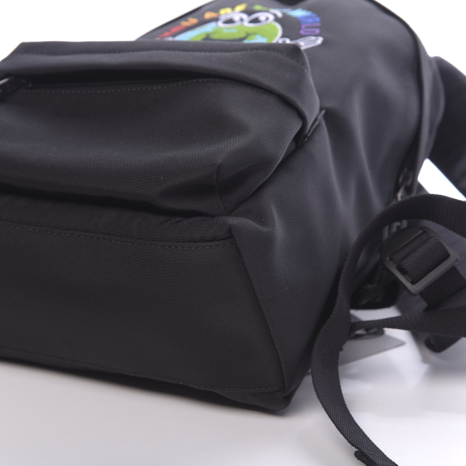 Balenciaga Nylon Embroidered You Are The World Explorer Backpack S Black 9 of 10