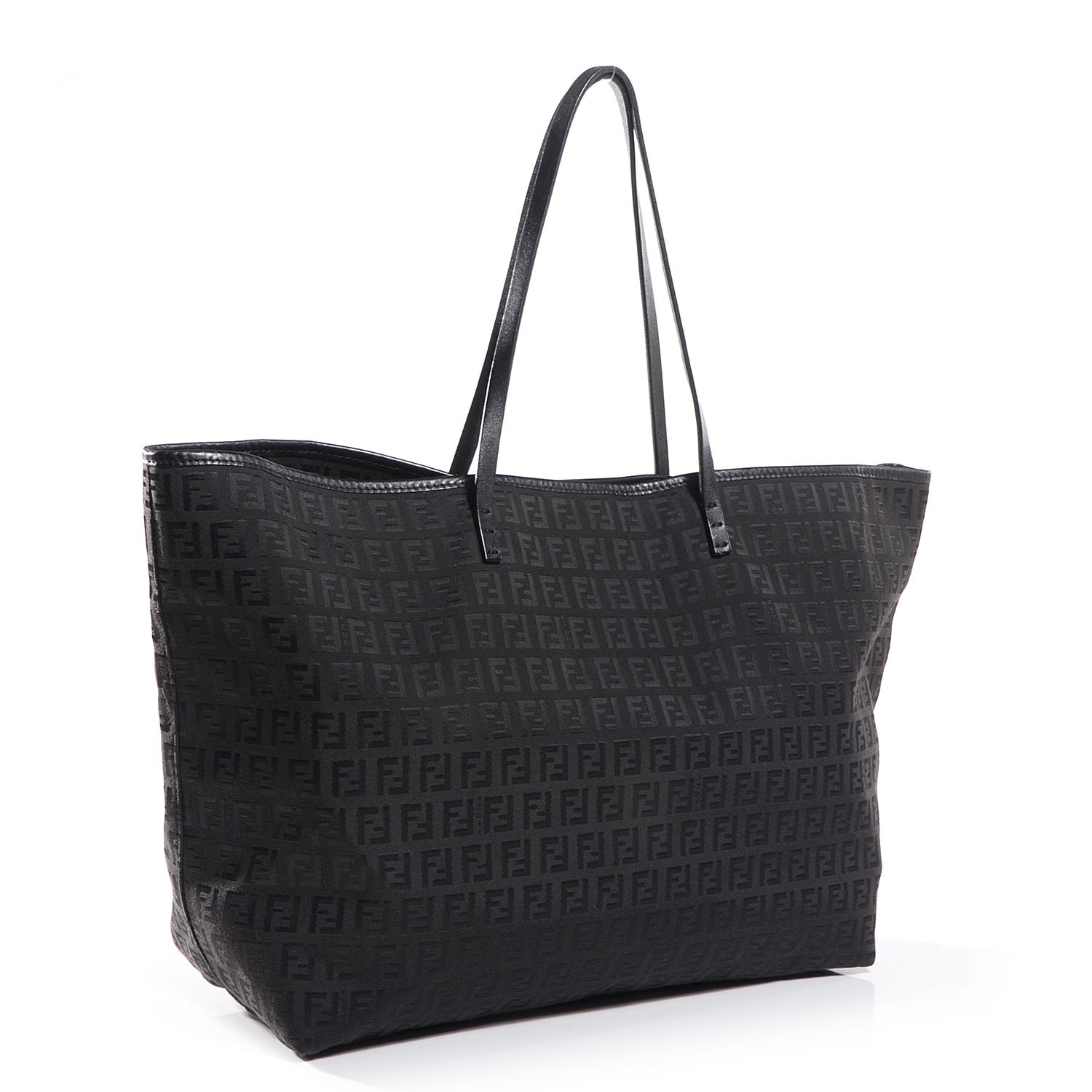 Fendi Zucchino Large Shopper Tote Black 3 of 7