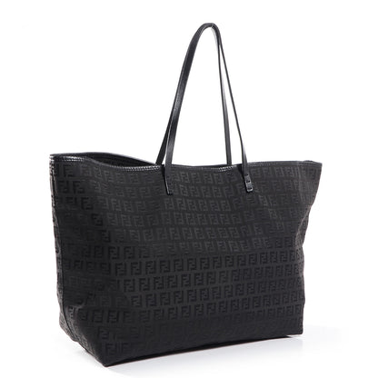 Fendi Zucchino Large Shopper Tote Black 3 of 7